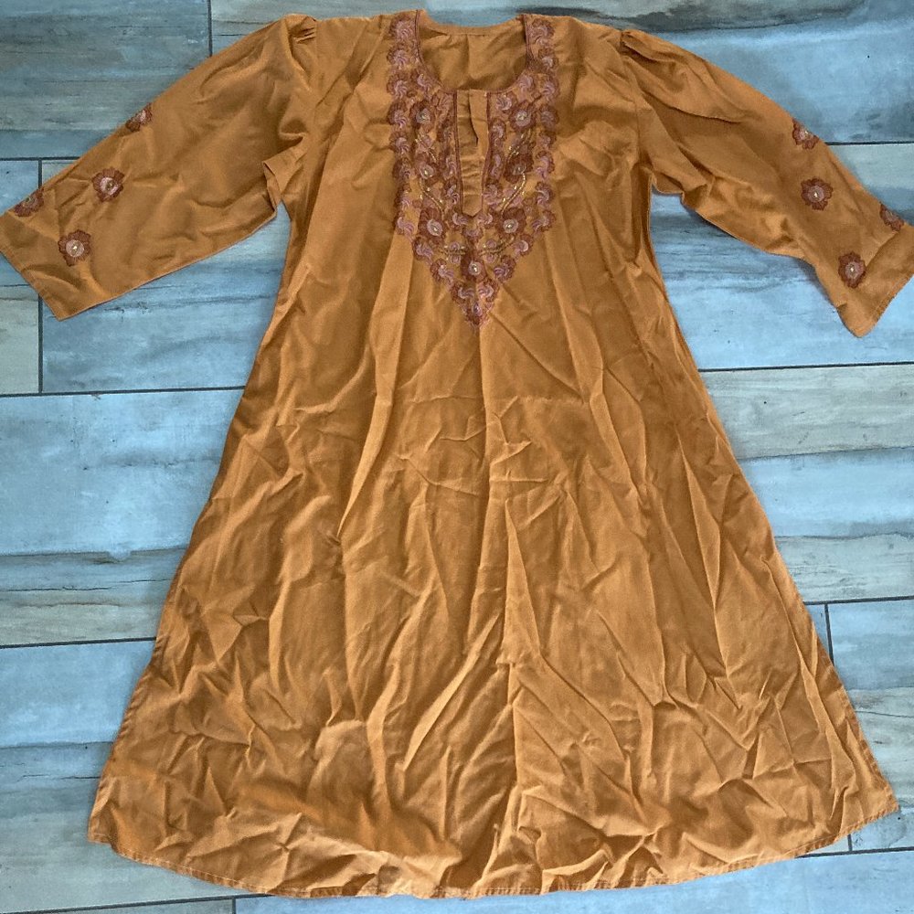 Embroidered Indian One Piece Dress